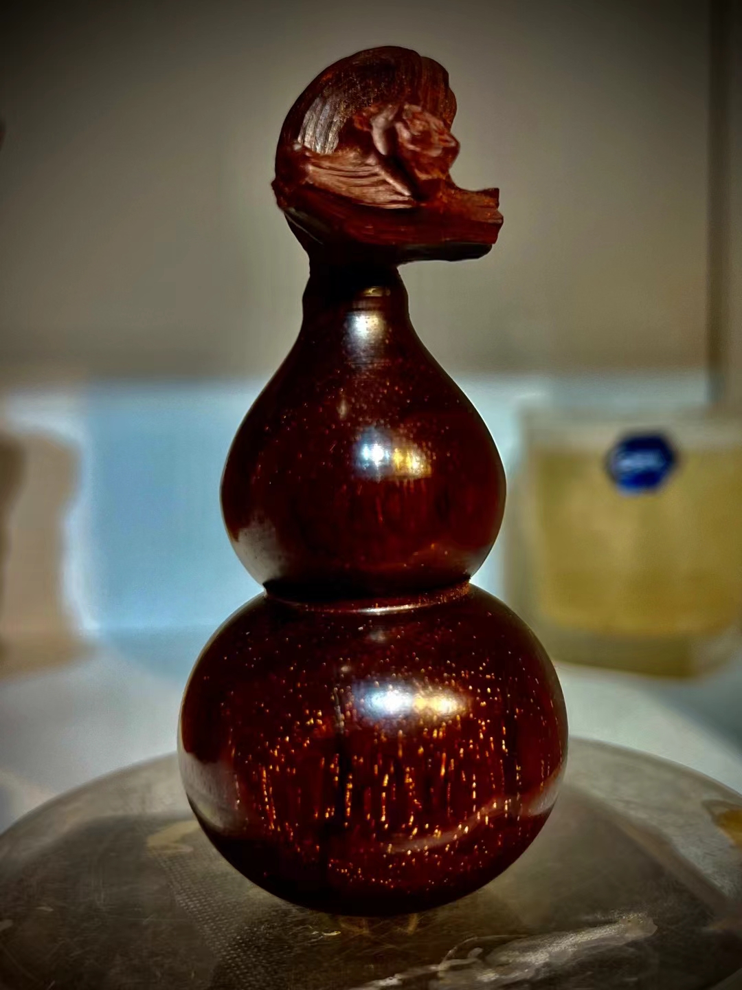 小叶紫檀葫芦带金星可定做