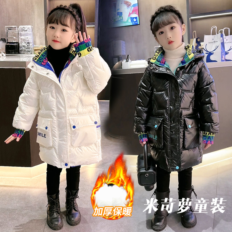 女童棉服儿童亮面免洗外套保暖棉衣2025新款冬装洋气大童冬款棉袄