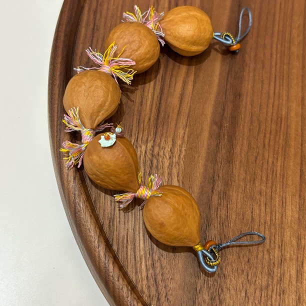 X-382 屁桃双头手机链手工编织 国风个性挂件