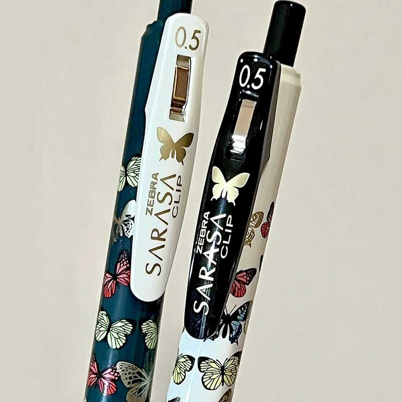日本ZEBRA斑马金蝴蝶限定JJ15中性笔蜡笔黑色学生用考试水笔0.5mm