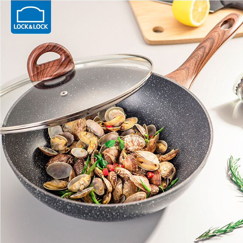 麦饭石炒锅 电磁炉通用30cm