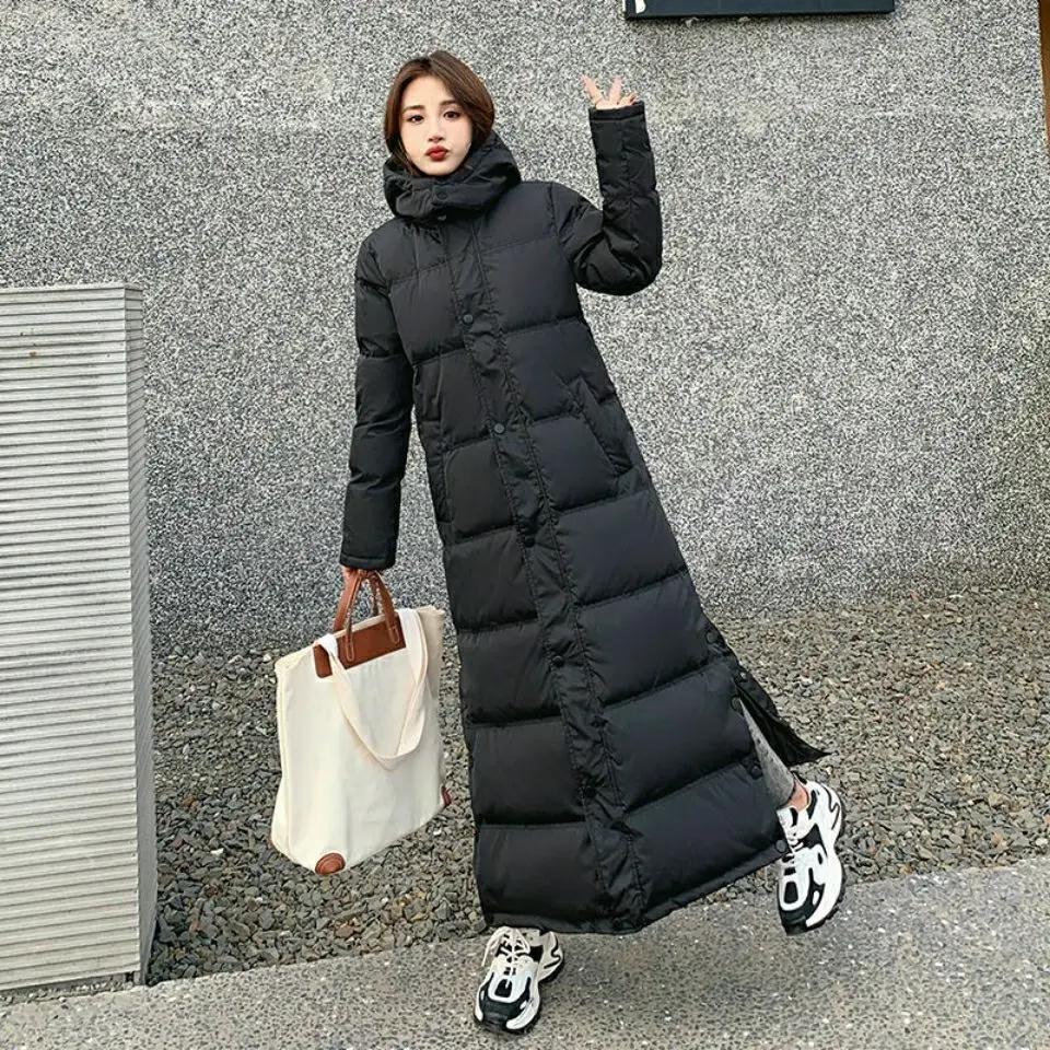 超长款羽绒服女长过膝到脚踝2023冬季新款白鸭绒加厚保暖艺h霏