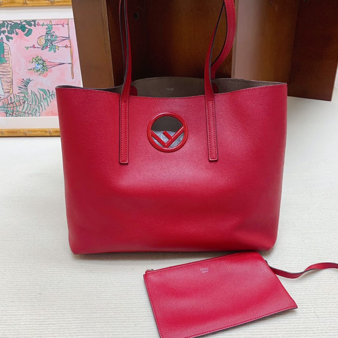 95新 FENDI/芬迪 【98新】fendi f 牛皮tote母子包-9249
