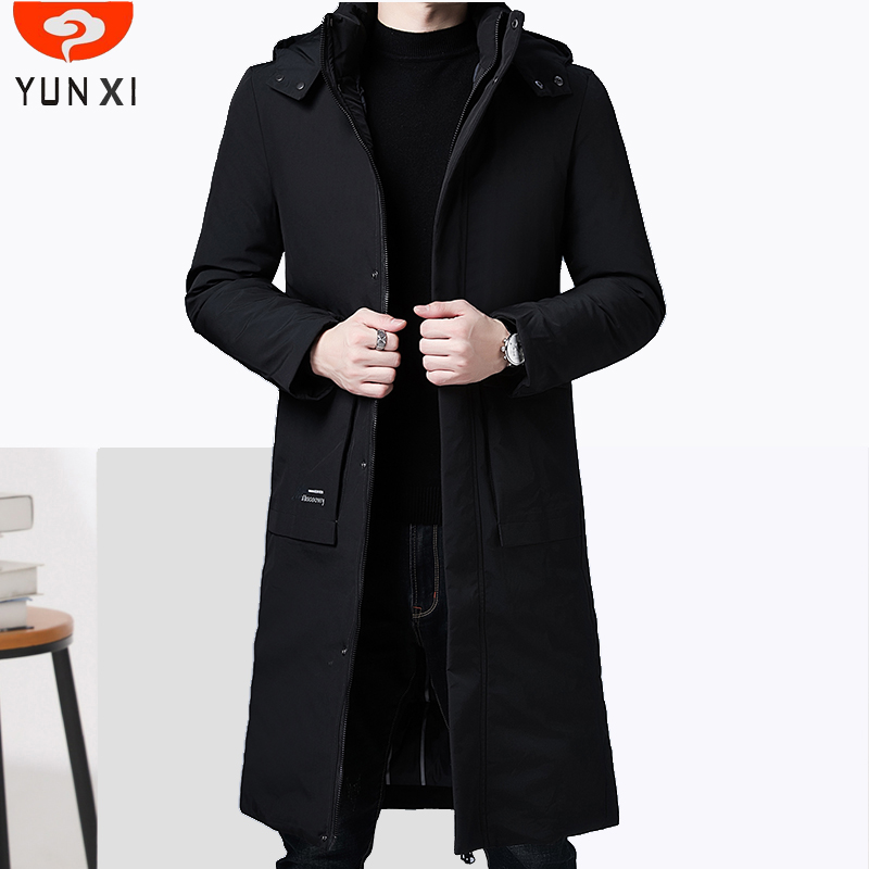 【加长棉服】冬季长款男士棉衣加厚棉服外套商务休闲可脱卸帽爸爸装
