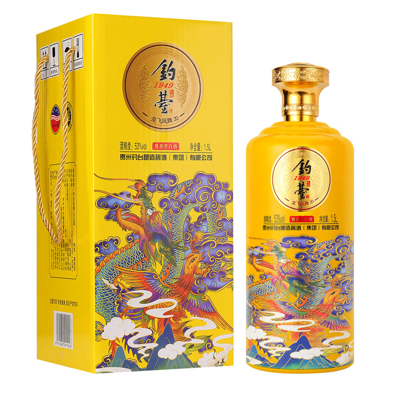 一村一河贵州钓台1949 酱香型白酒 手提礼盒53度1500ml