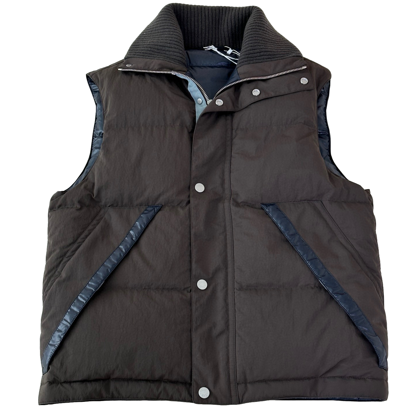 全新未使用 Hermes/爱马仕 爱马仕 男士棕色宽松休闲羽绒背心马甲