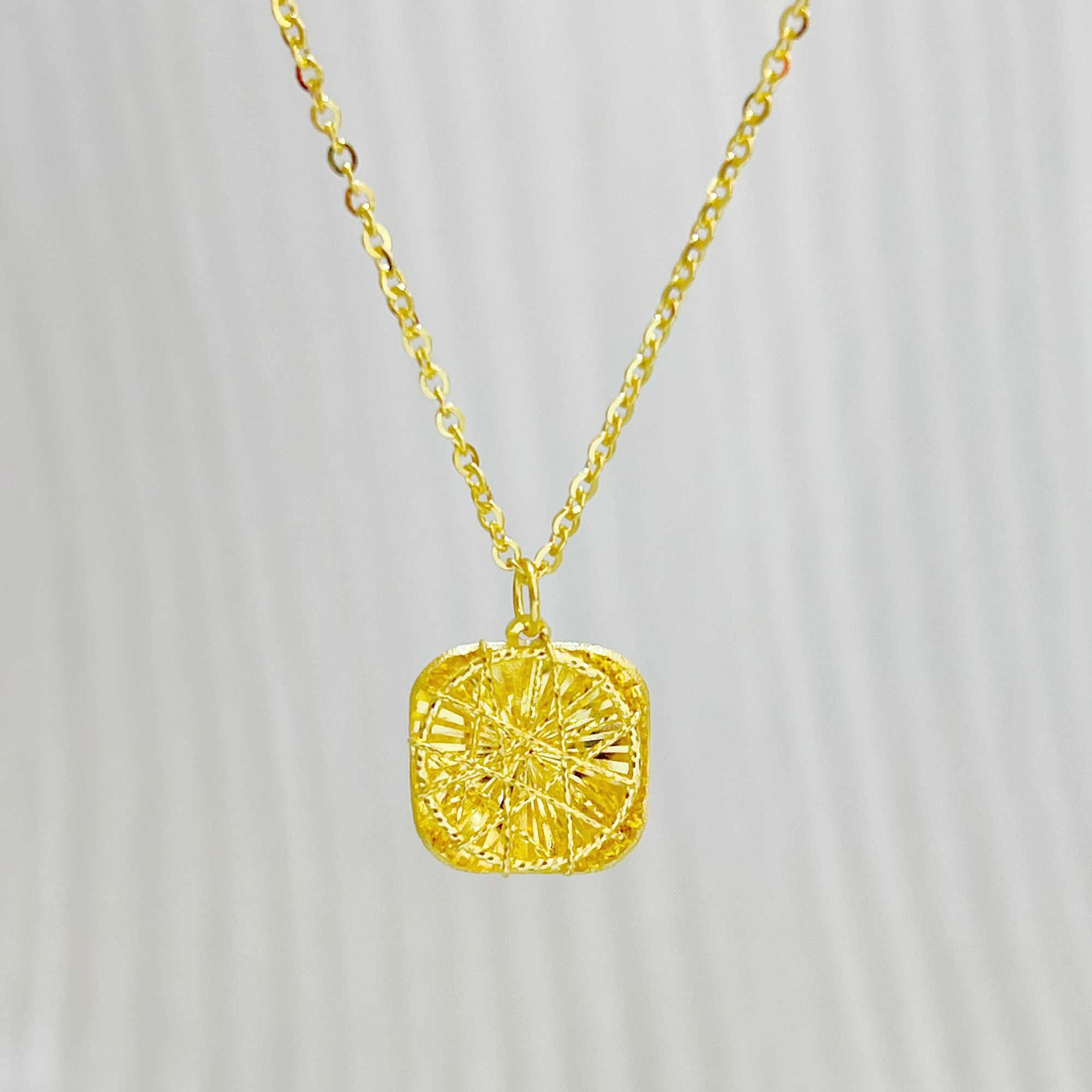 5.54g/5.7g/5.79g起足金小方糖套链足金999送礼送女友时尚百搭