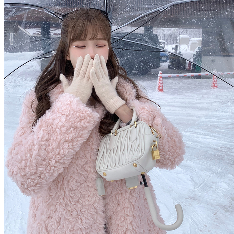 人造皮草 【元英托卡】环保仿皮草女冬新款毛茸茸上衣仿羊羔毛外套