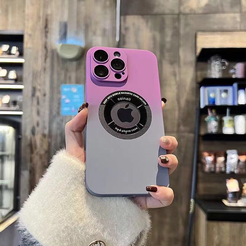 高级12全包渐变磁吸壳自带镜头膜防尘苹果13手机壳iPhone14promax