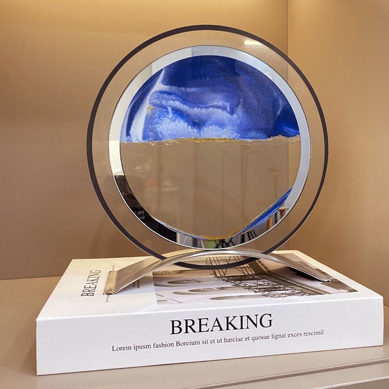 流沙画摆件办公室客厅轻奢创意沙漏高级感玻璃动态解装饰品礼