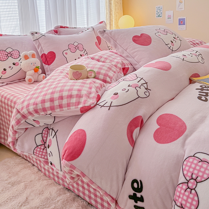 【401-500】牛奶绒被套二等品下架花型给别瑕疵介意慎拍直播间选花