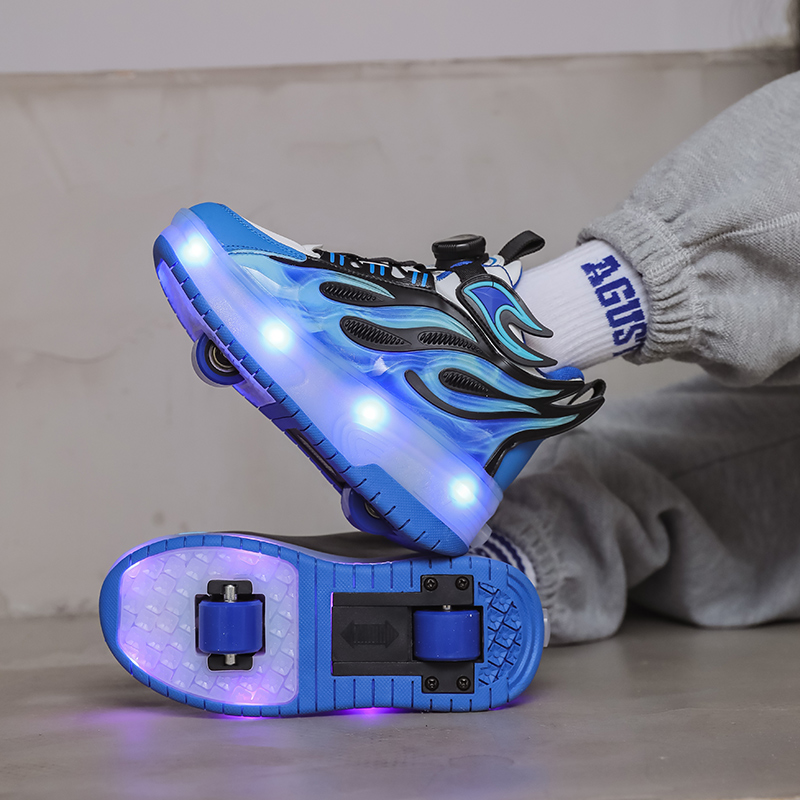 【清仓爆款】儿童暴走鞋秋冬男童二轮爆走鞋中大童男孩发光溜冰