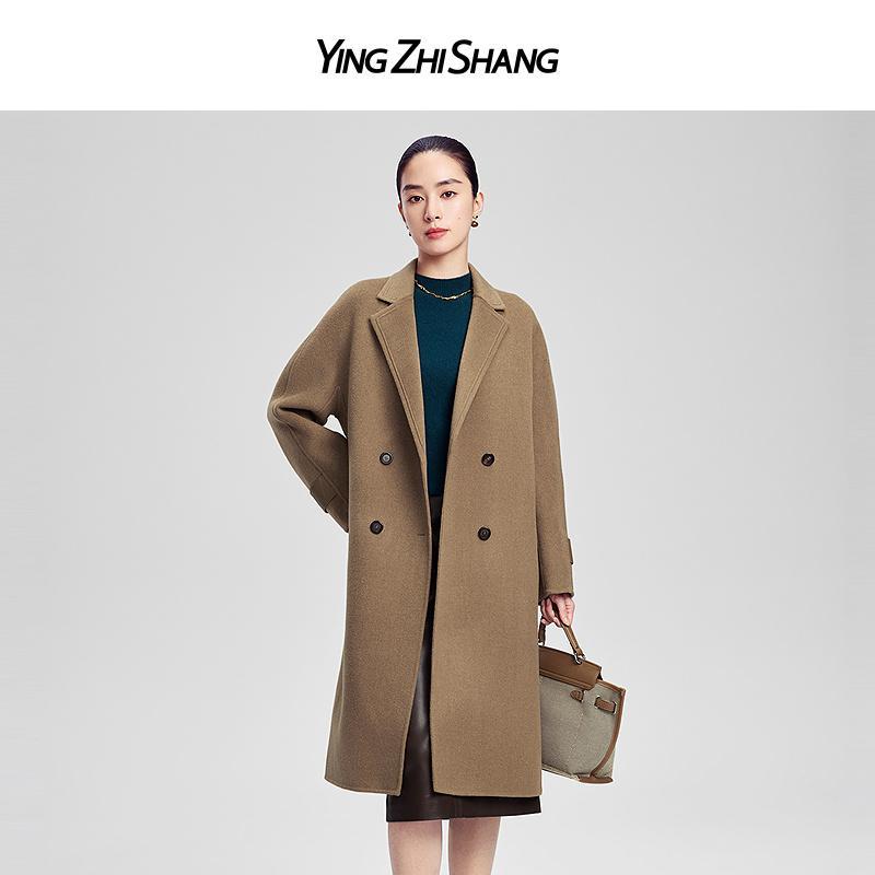 冬季新款驼色O型长袖中长款大衣ZL00311