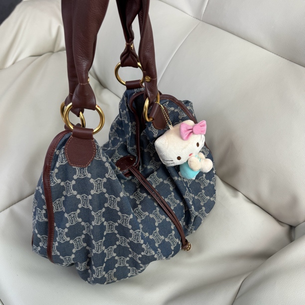 95新 Celine/思琳 凯旋门牛仔元宝南瓜单肩包
