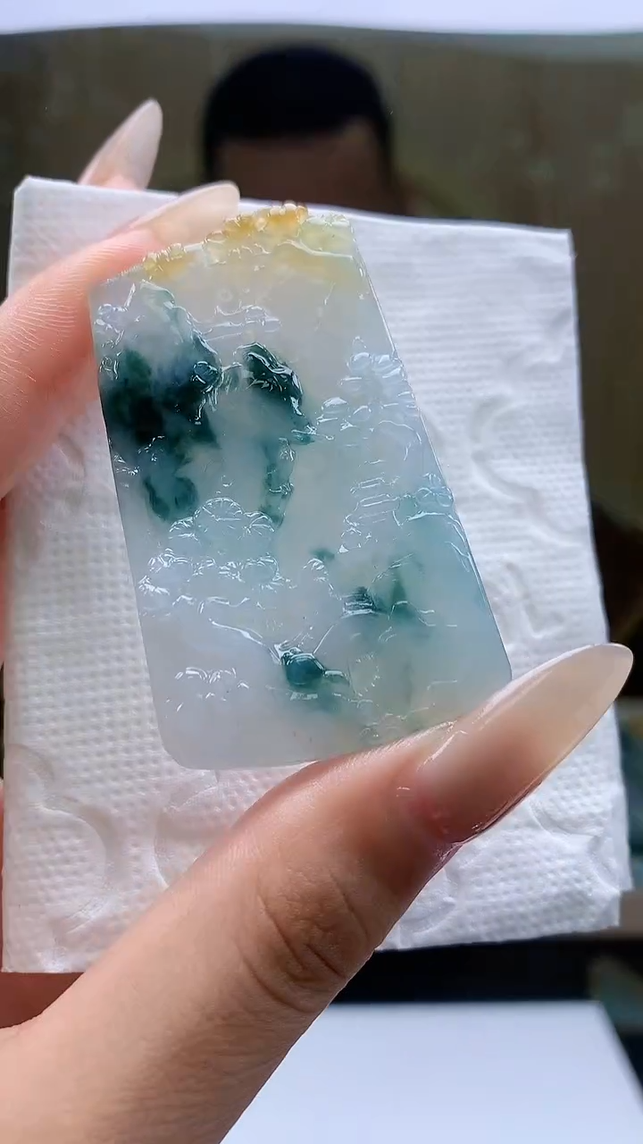 【闪购商品】定制翡翠未镶嵌3916xd-毛货挂件146