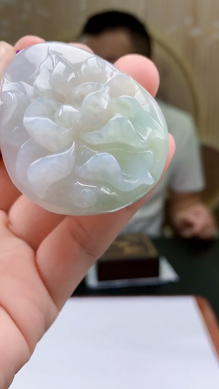 【闪购商品】定制翡翠未镶嵌4905bb-毛货挂件74