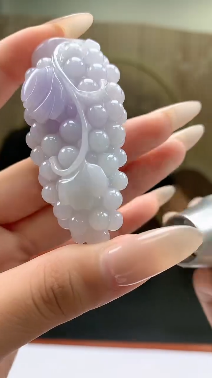 【闪购商品】定制翡翠未镶嵌4969xd-毛货挂件葡萄69