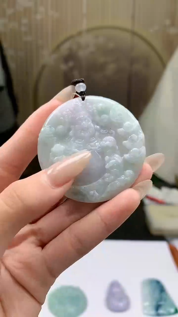 【闪购商品】定制翡翠未镶嵌4919xd-毛货挂件121