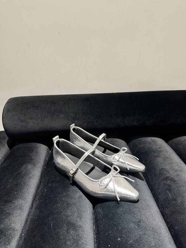 法式尖头蝴蝶结玛丽珍鞋女复古风平底单鞋