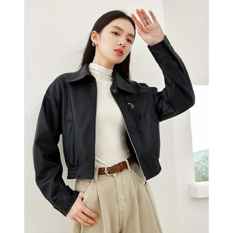 【多拉专属】梵希蔓时髦复古机车皮衣外套16118