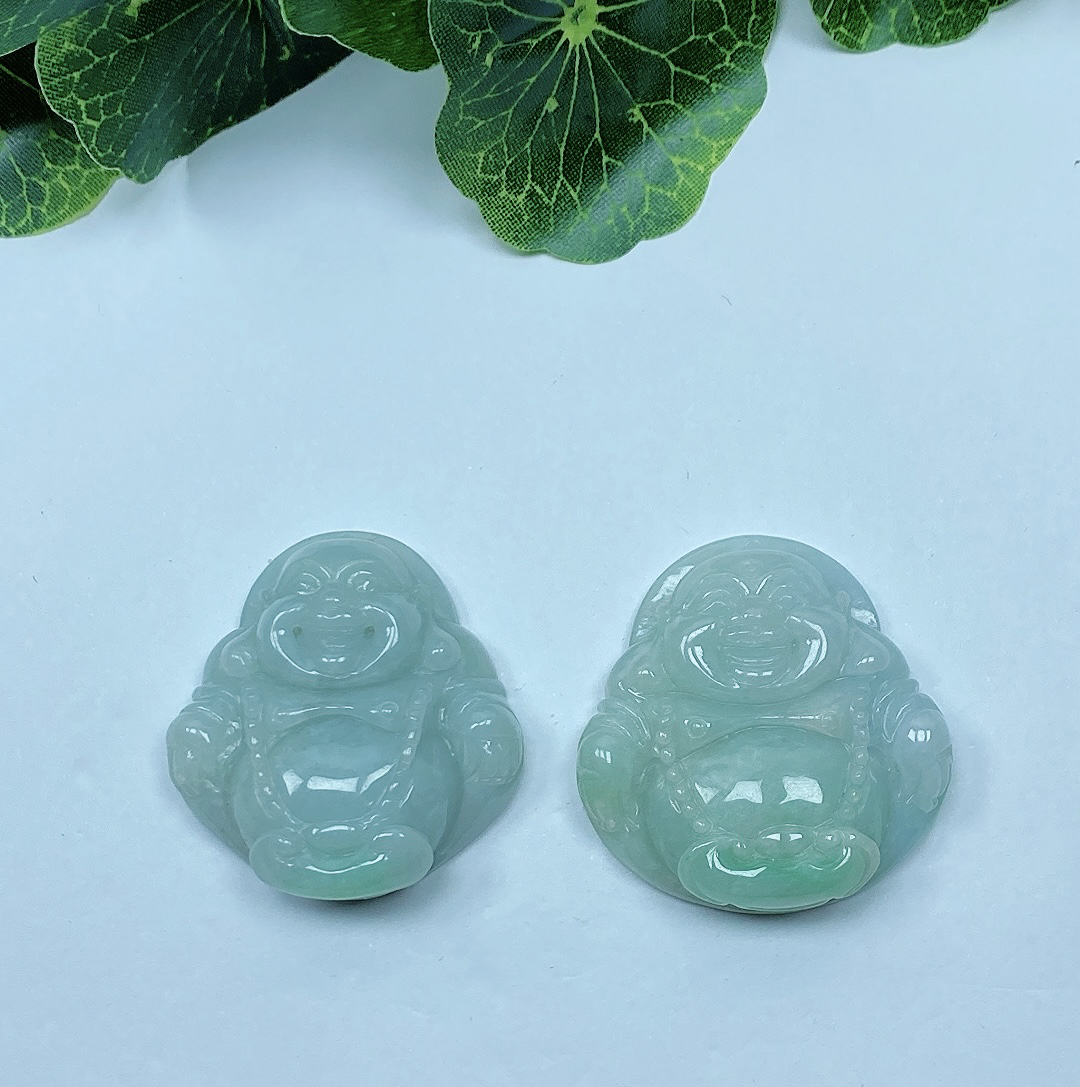 天然翡翠佛公吊坠