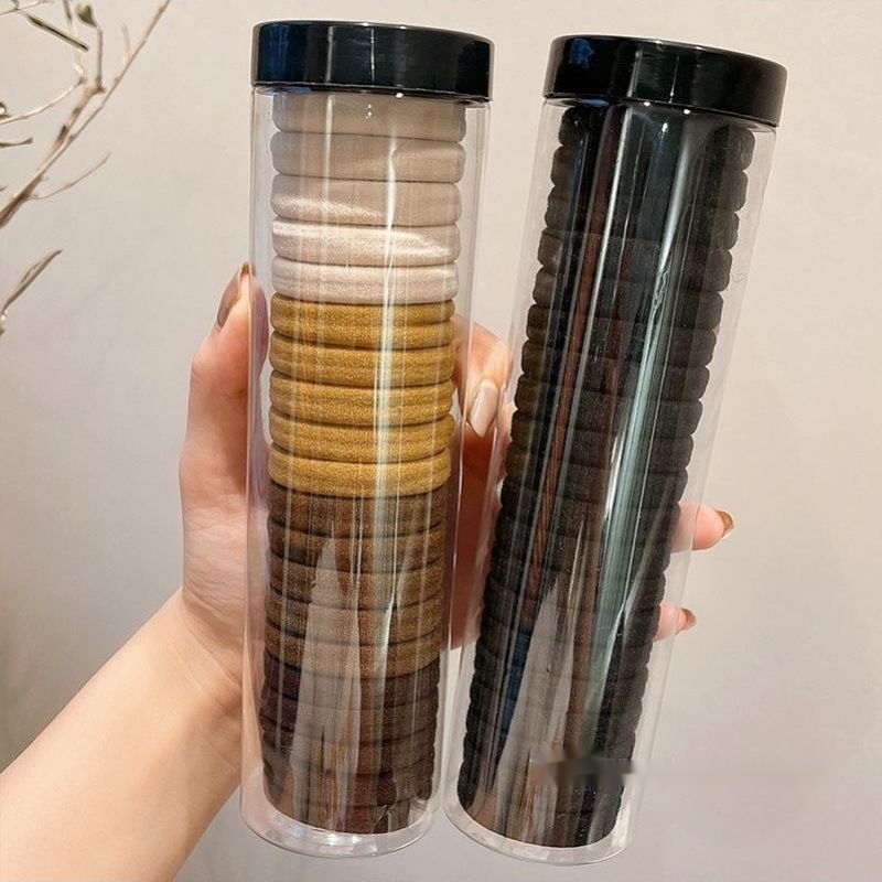 无接缝2023耐用发圈不伤高弹力不勒日常便携可爱简约罐装百搭日系