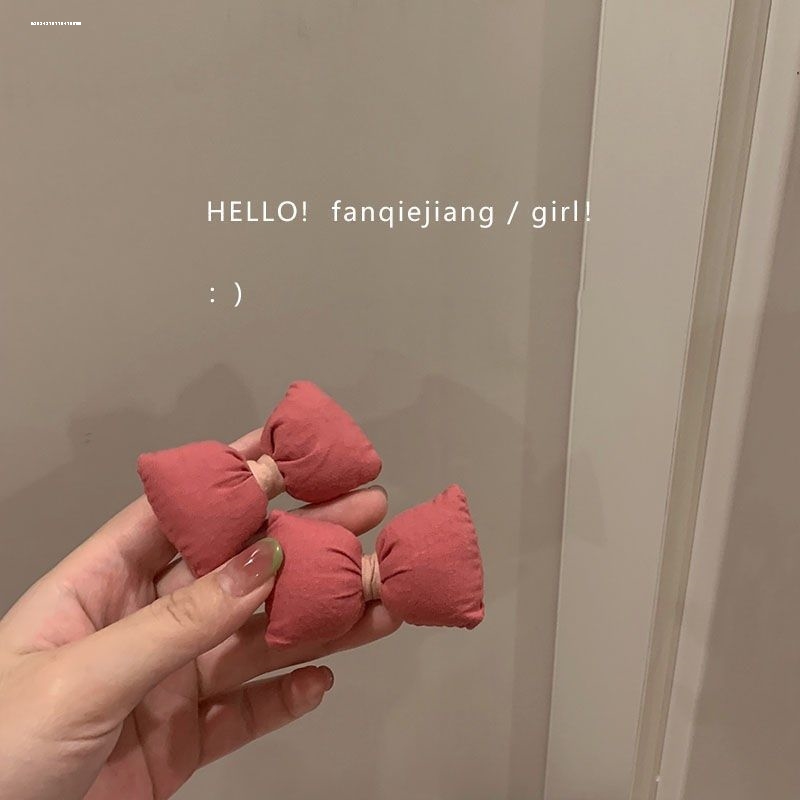 蓬蓬蝴蝶结发夹发饰设计简约边夹2023甜妹质感气质头饰小众时尚