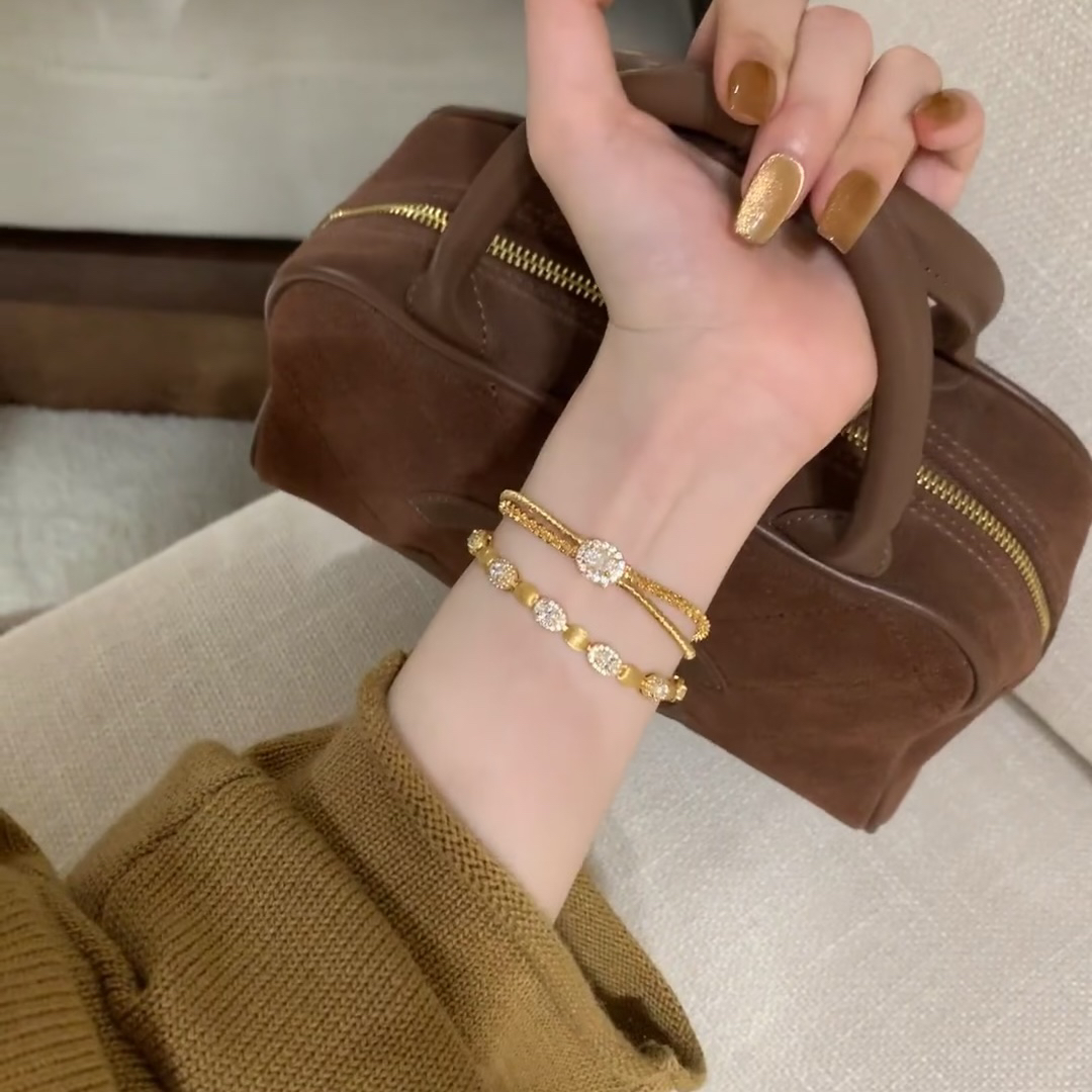 925银手链 意大利绕丝·璨光金丝软手镯·手工高定编制拆花双链