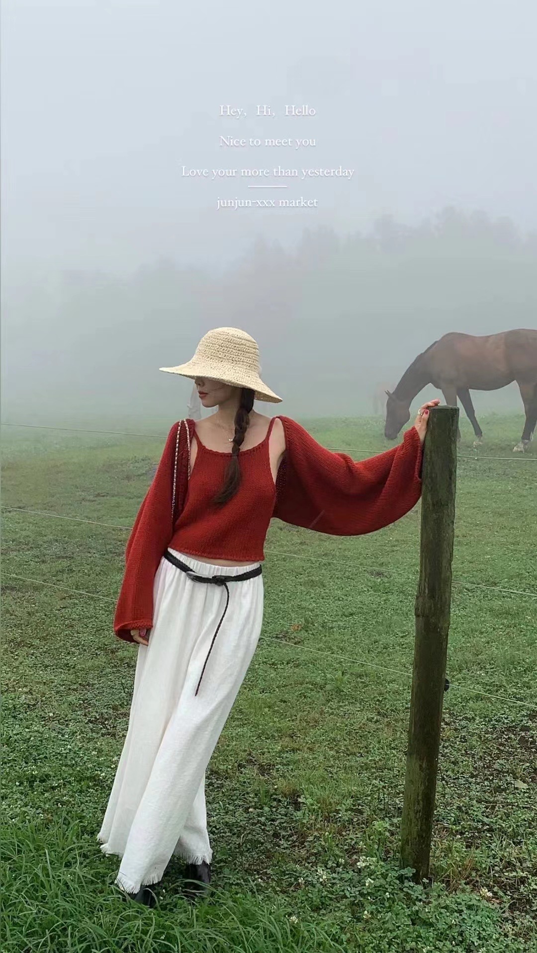 【208-298】法式慵懒风针织女装秋季别致宽松长袖上衣