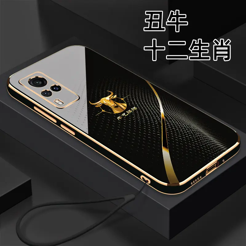 适用VIVO X60曲屏版十二生肖个性创意高颜值防摔电镀硅胶手机软壳