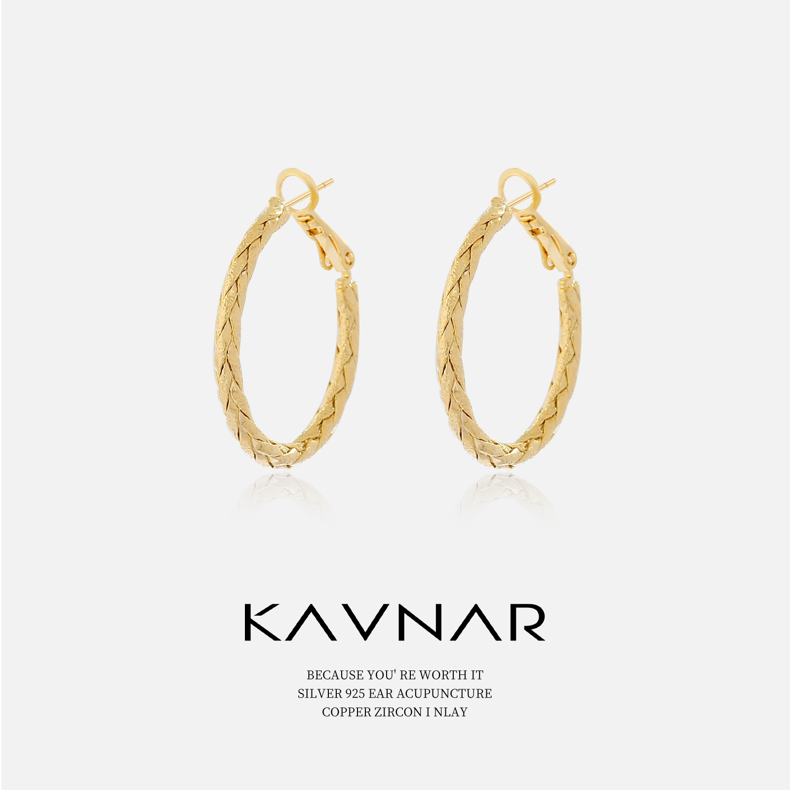 铜合金耳饰 s925银针气质百搭个性金属圈圈耳圈耳环