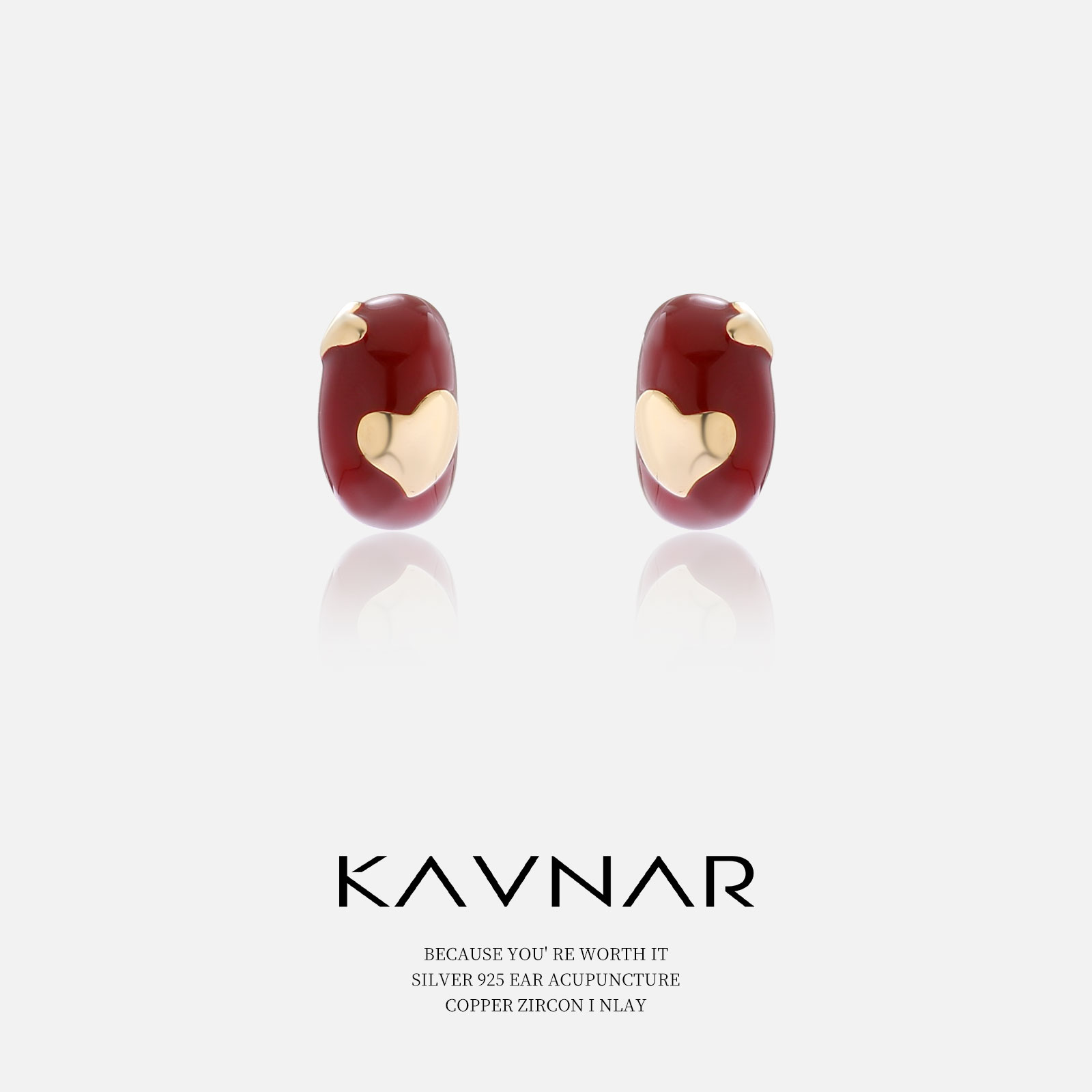 铜合金耳饰 s925银针法式复古安可拉红滴釉水滴形耳环气质设计感