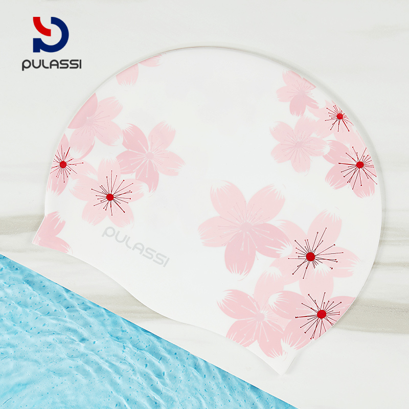 普拉施泳帽游泳成人硅胶不勒头长发专用防水硅胶印花泳帽