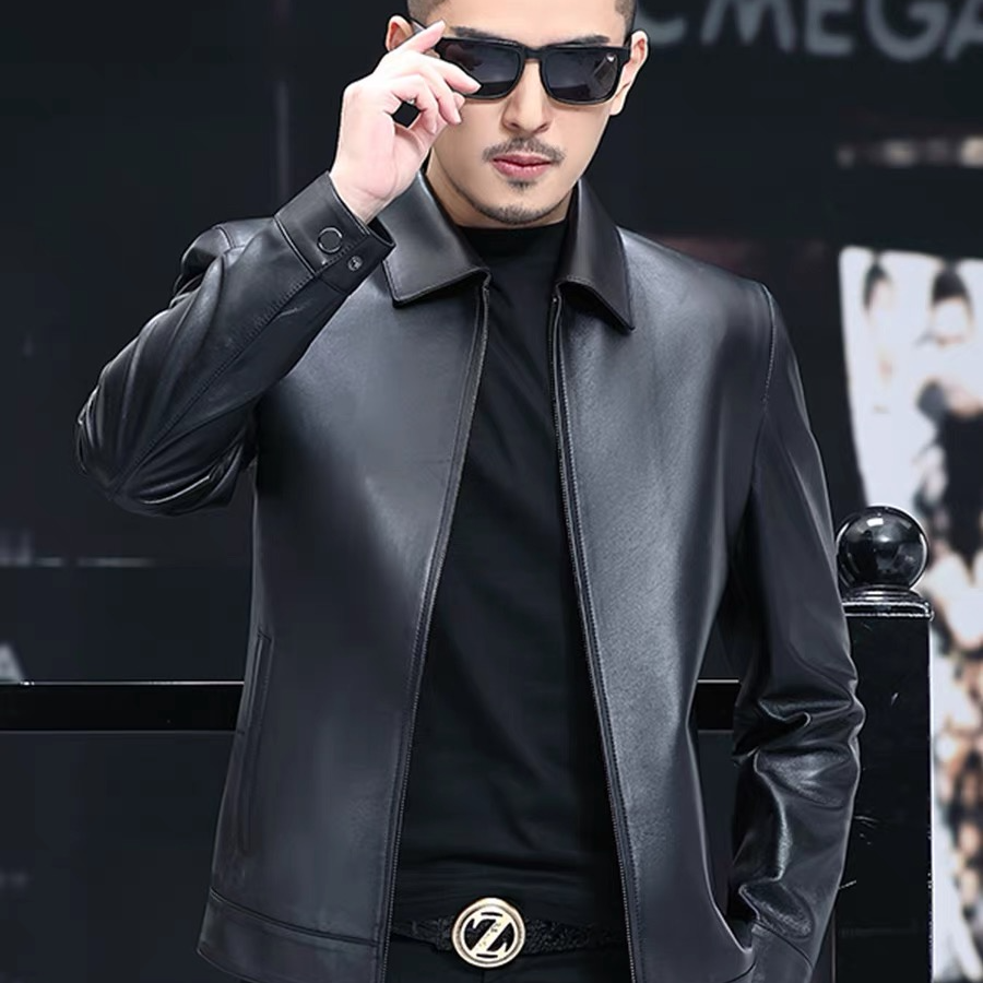 【粉丝专属】男士春秋休闲商务翻领薄款夹克时尚-A004