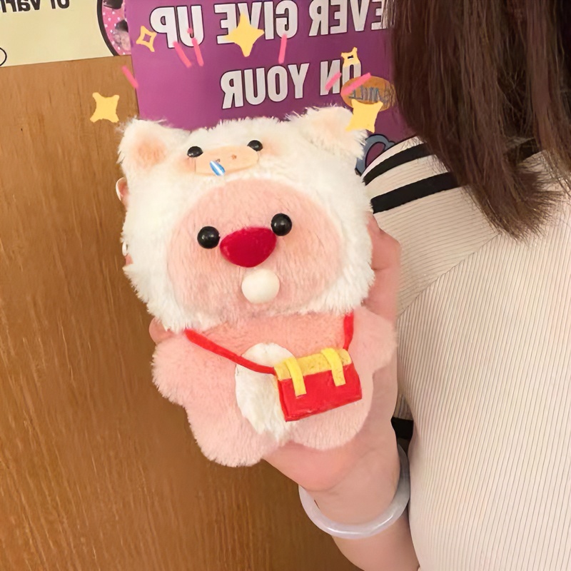 吱吱叫海狸吐泡泡玩偶草莓熊kt猫挂件麦当劳猪手工diy材料包挂件