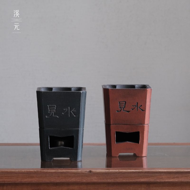 【溪元茶事】见水四方炉（黑白双色）（新）（官方直接发货