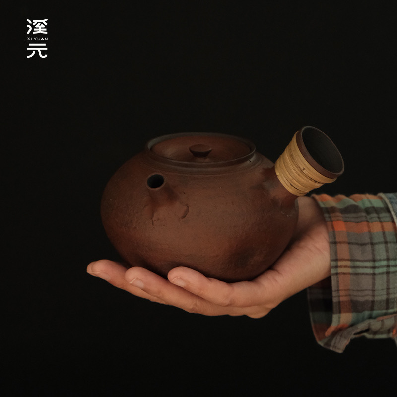 【溪元茶事】隐目 红泥侧把壶泡茶壶煮茶烧300毫升（官方直接发货