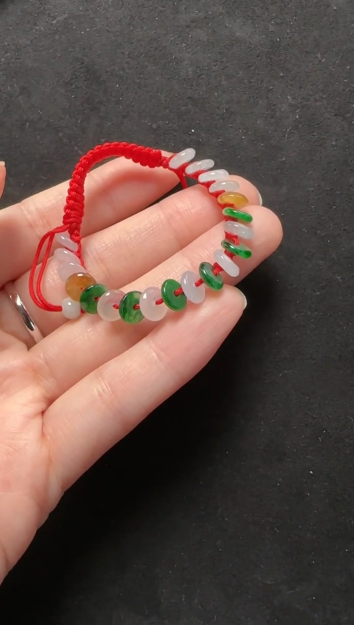 【闪购商品】翡翠手绳未镶嵌0-1914平安扣一条