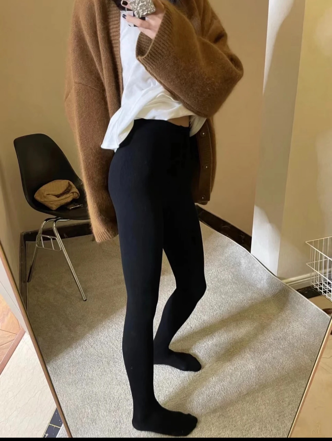 压力连脚打底裤袜