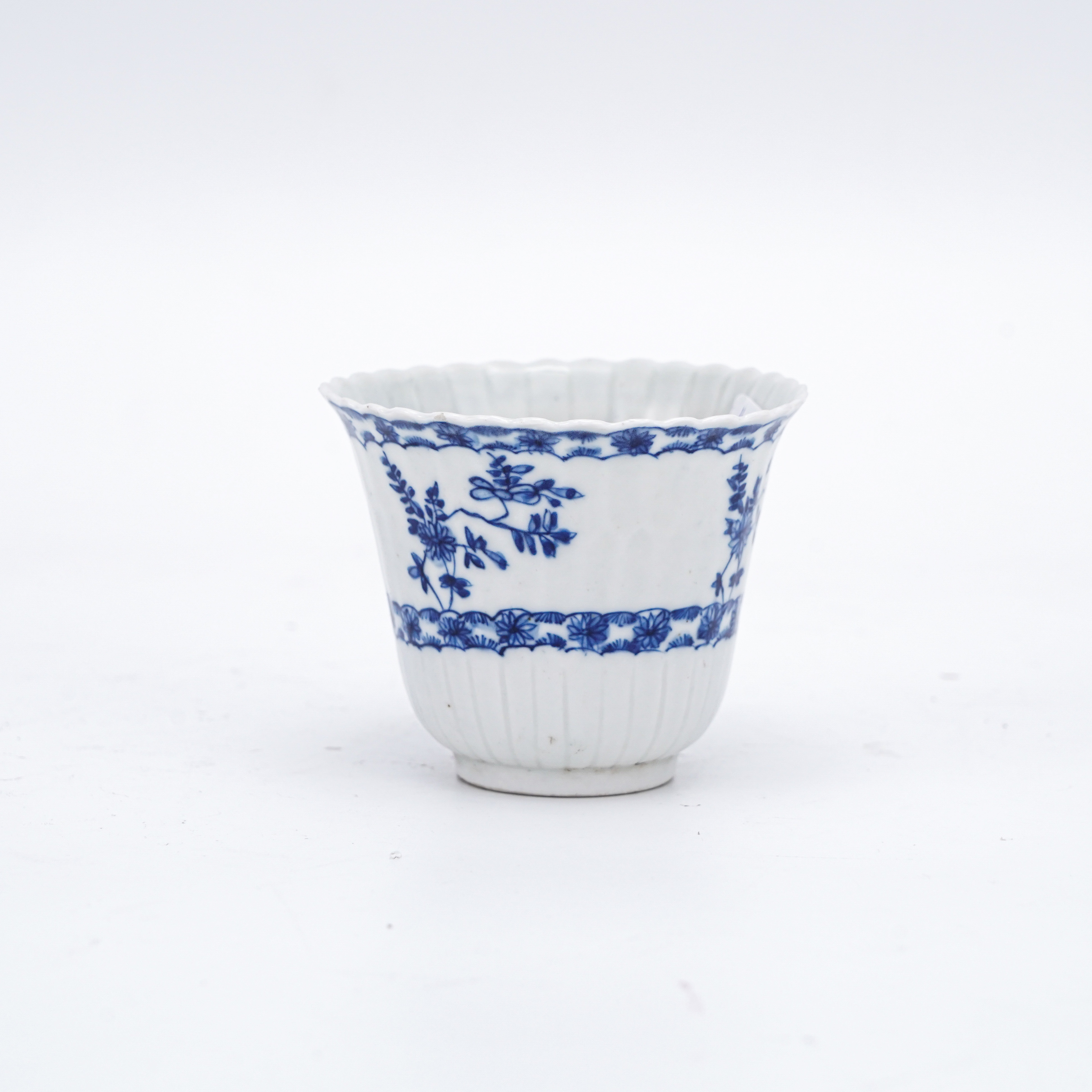(AC7)L070918清晚期青花花口铃铛杯   古陶瓷/收藏