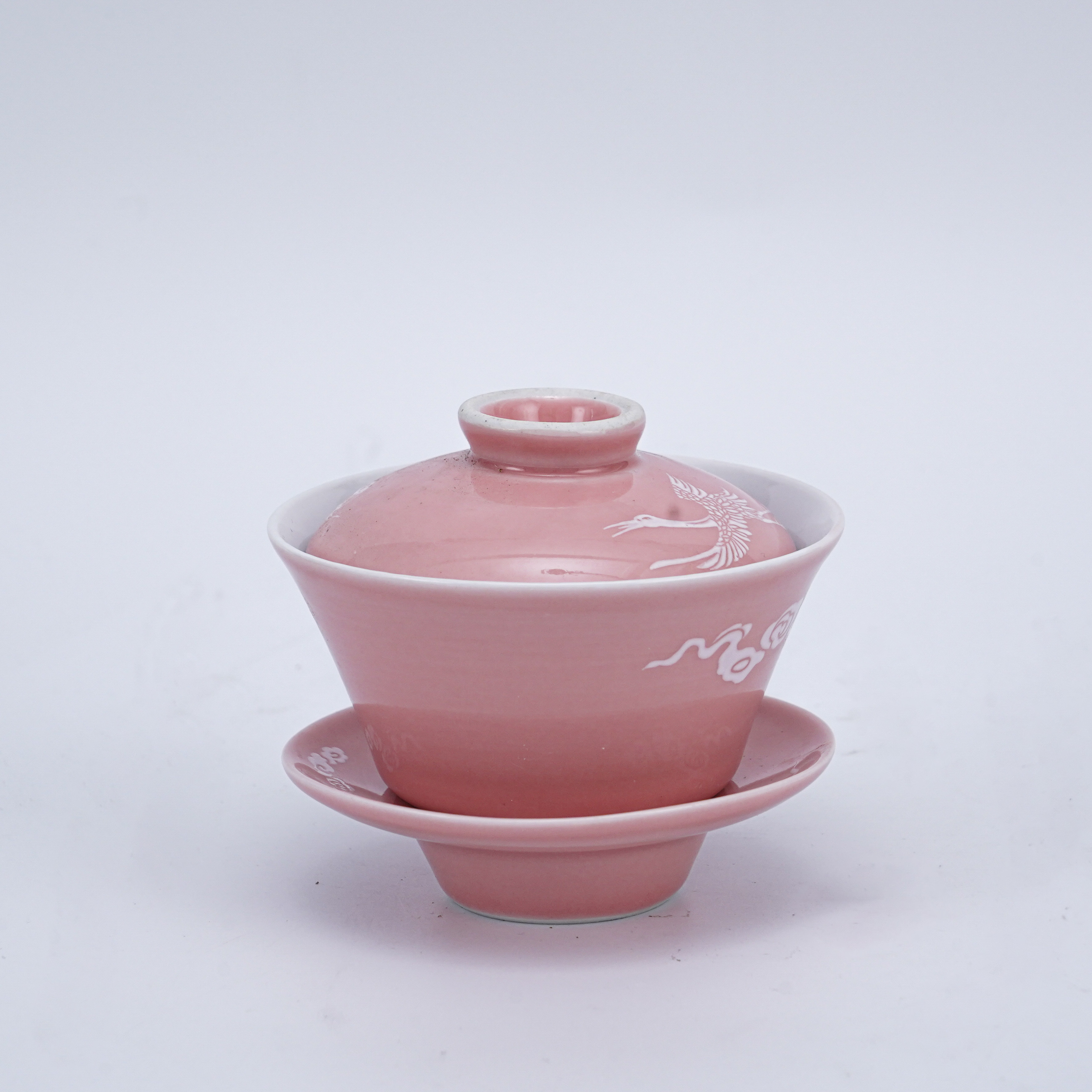 (A6)P102072   567时期仙鹤纹三才盖碗