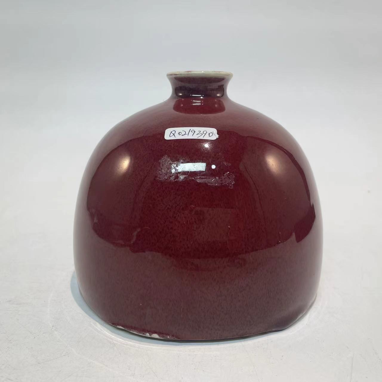 (AB3) Q0219390 清中期钧红釉太白尊 古玩瓷器/古瓷器