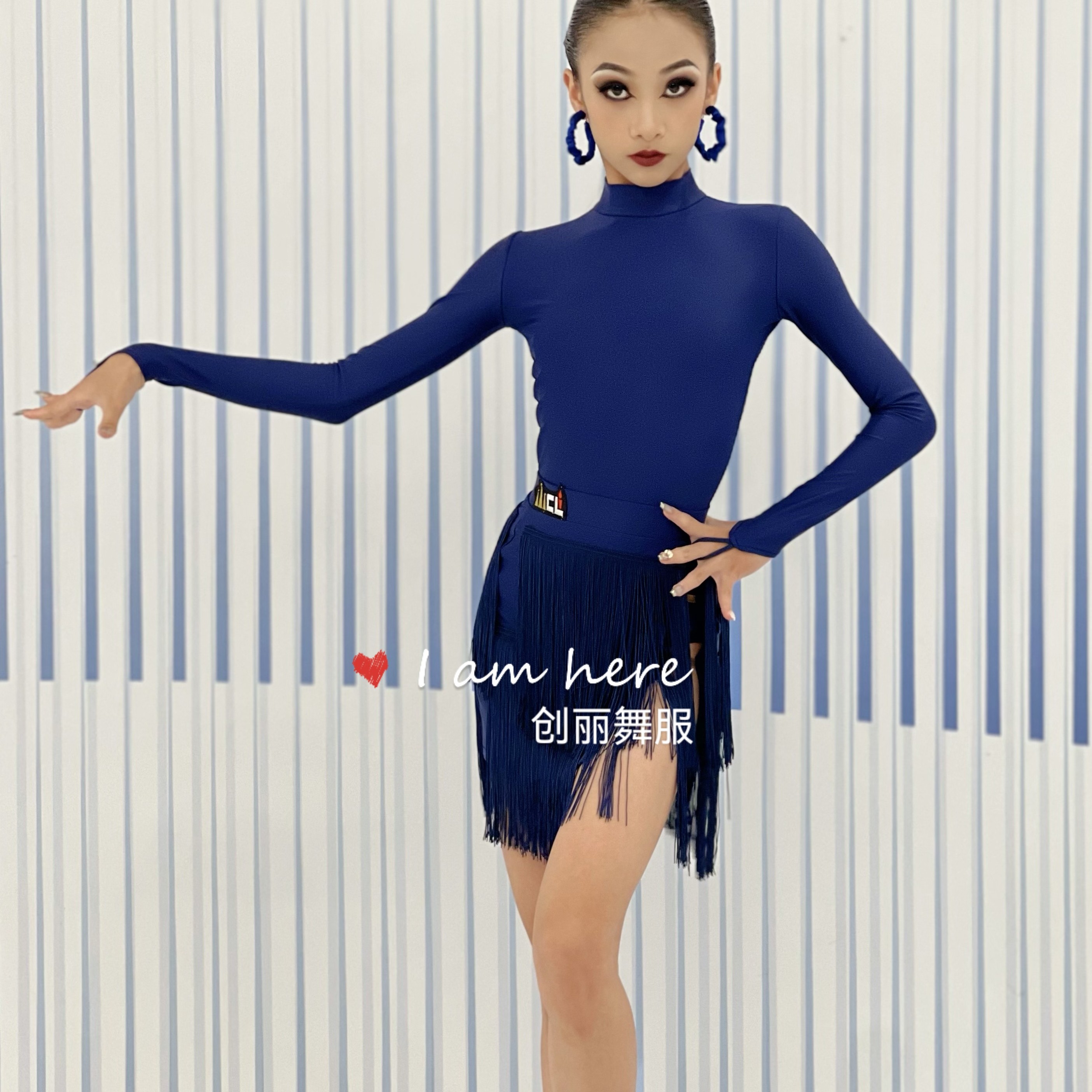 创丽舞服2024雅馨戴瑜小米同款拉丁舞服练习服分体套装
