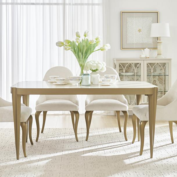 美克美家Rehome香榭轻舞法式轻奢家用实木长方形餐桌简约时尚饭桌