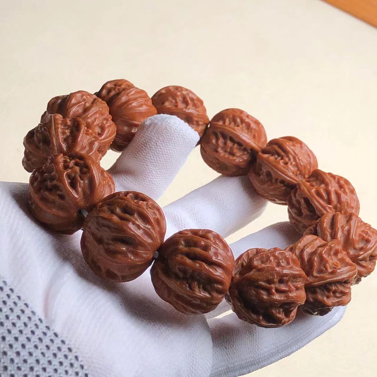 树王龙脊京八棱文玩核桃手串20左右