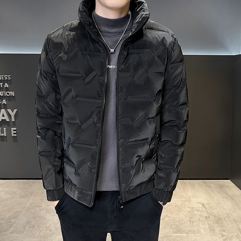 雪中飞羽绒棉服男士短款加厚2023年冬季新款立领保暖加厚外套时尚