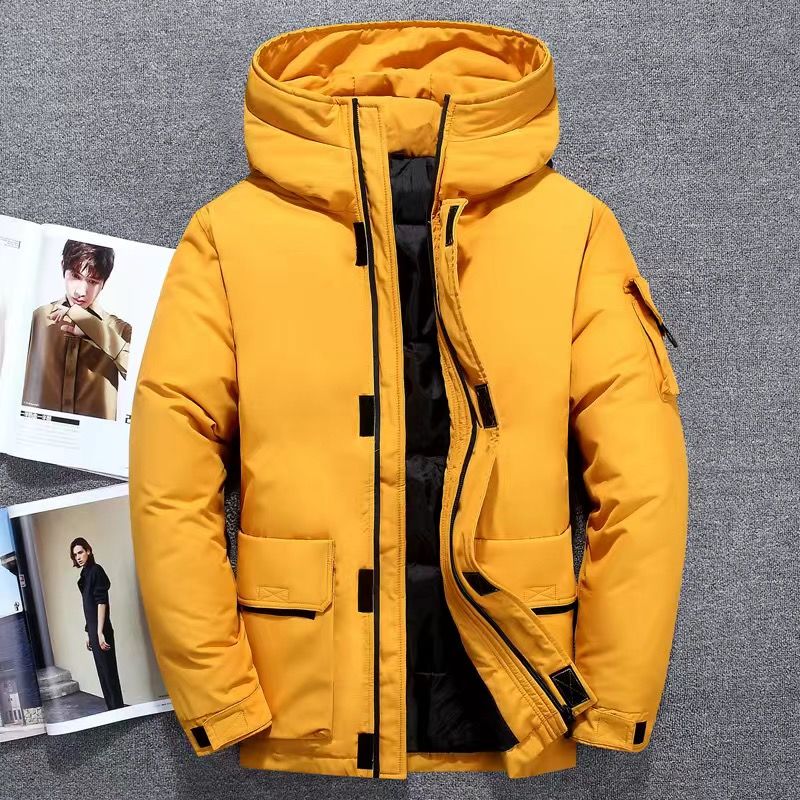 羽绒服男士中长款2023年冬季新款加厚韩版潮流连帽休