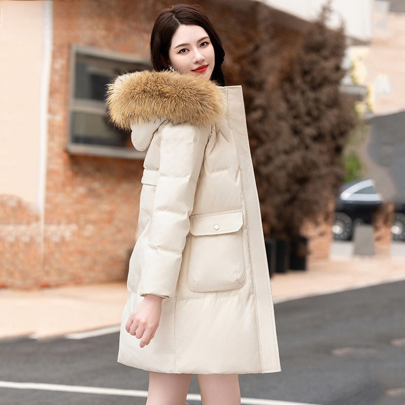 中长款羽绒服女2023冬季新款高档休闲百搭保暖外套女