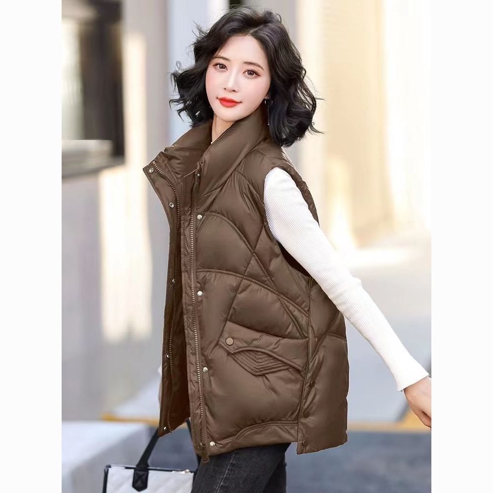 2023秋冬新款羽绒服马甲女短款修身显瘦外穿马甲坎肩