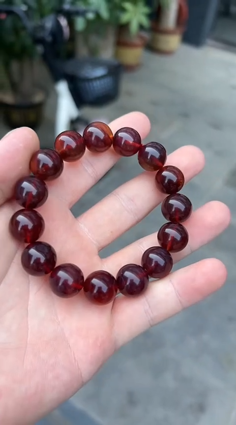 【闪购商品】琥珀手串未镶嵌卡13紫罗兰